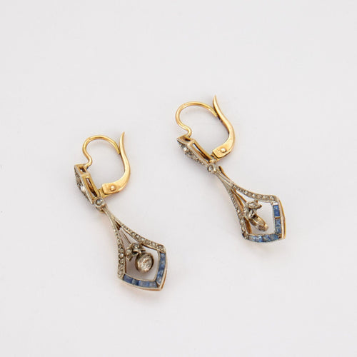 Boucles d'oreilles PENDANTES DIAMANTS, OR JAUNE 58 Facettes