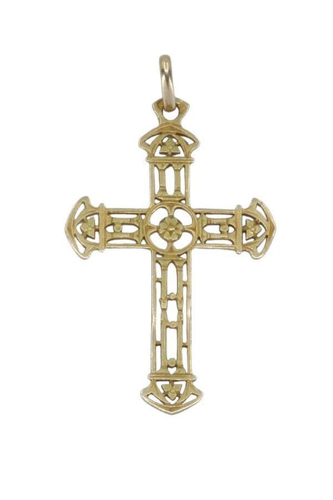 Pendentif Croix ancienne ajourée 58 Facettes 061911