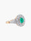 Bague 52 Bague Emeraude cabochon Diamants 58 Facettes