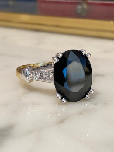 Bague 55 Bague 2 Ors Saphir Diamants 58 Facettes