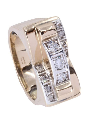 Bague 52 BAGUE TANK DIAMANTS 58 Facettes 075260