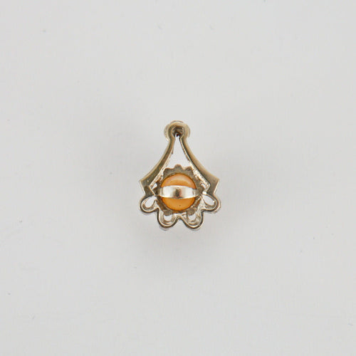 Pendentif Pendentif or blanc perle de culture 58 Facettes