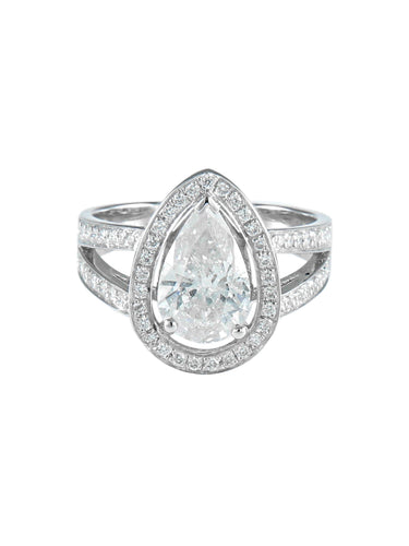 Bague 52 Bague Diamant taille Poire 58 Facettes