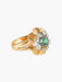 Bague Bague Vintage 2 Ors Emeraude Diamants 58 Facettes