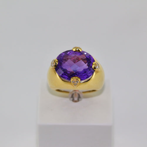 Bague Bague Améthyste et Diamants 58 Facettes