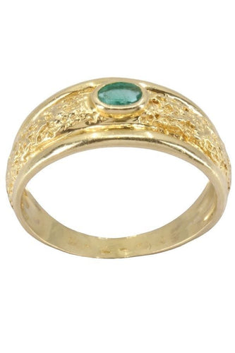 Bague 54 BAGUE JONC ÉMERAUDE 58 Facettes 065491