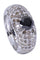Bague 53 BAGUE MODERNE DIAMANT NOIR 58 Facettes 073501