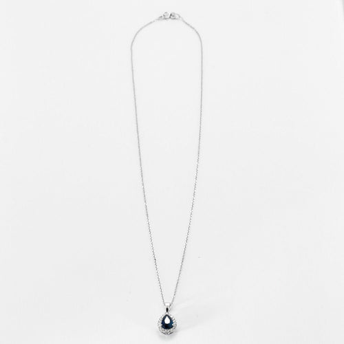 Collier Collier Saphir poire Diamants 58 Facettes