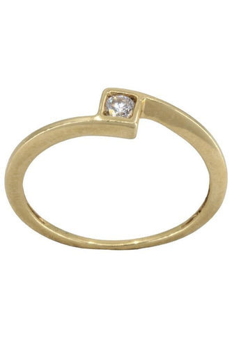 Bague 54 SOLITAIRE MODERNE DIAMANT 0.10 CARAT 58 Facettes 059171