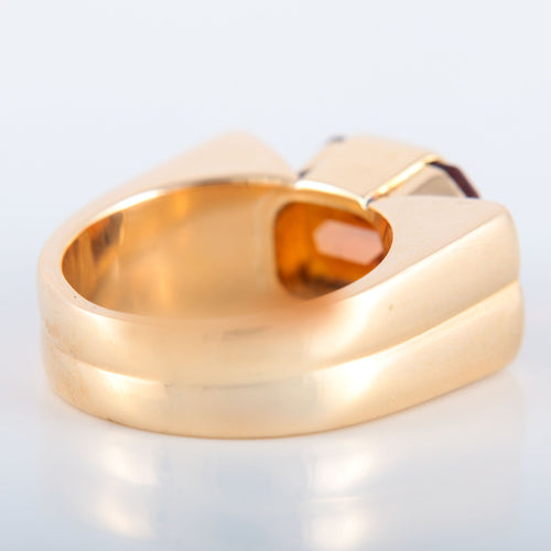 Bague 48 Bague tank Art Déco citrine de Madère 58 Facettes