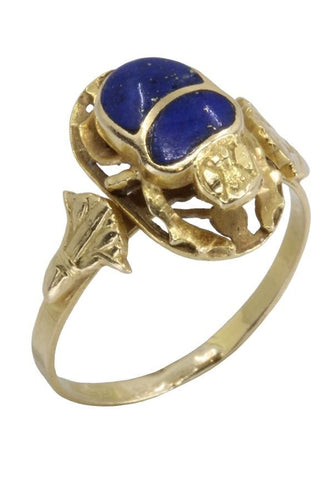 Bague BAGUE SCARABEE LAPIS LAZULI 58 Facettes 058221