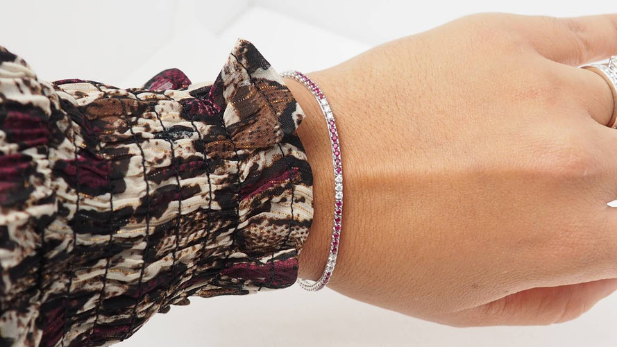 Bracelet 18cm Bracelet rivière rubis diamants 58 Facettes 32237