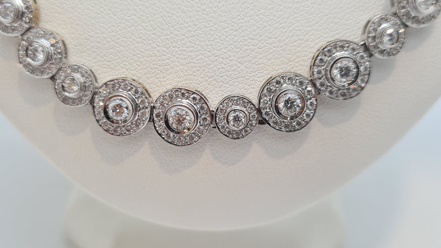 Collier Collier en Or blanc, diamants 58 Facettes