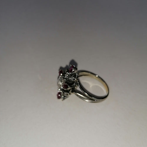 Bague 56 Bague rubis et diamants Année 70 58 Facettes