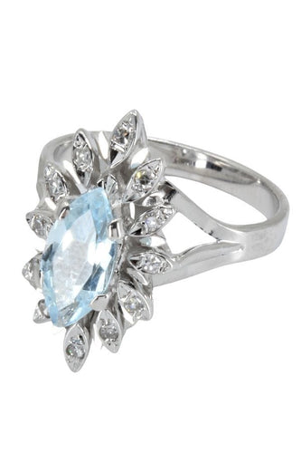 MARQUISE TOPAZE ET DIAMANTS ANNÉES 50' 58 Facettes 038751