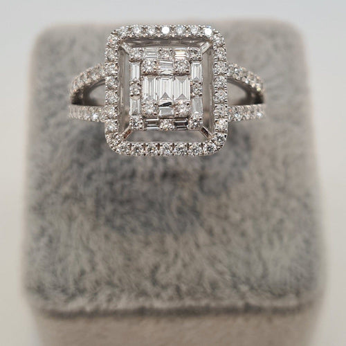 Bague 54 Bague en Or blanc & diamants 58 Facettes