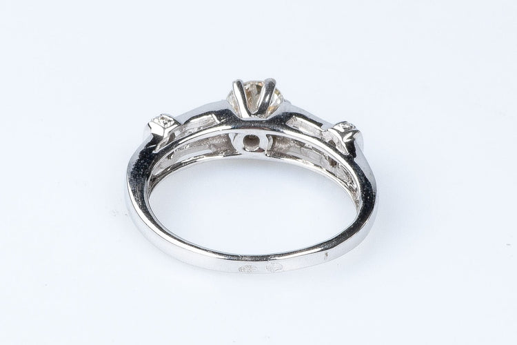 Bague 54 Bague diamant en or blanc 58 Facettes 111.17357-12