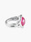 Bague Bague Or Blanc Tourmaline Rose Cabochon 58 Facettes