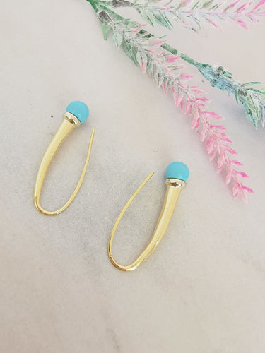 Boucles d'oreilles Boucles d'oreilles pendantes Turquoise 58 Facettes AA 1482