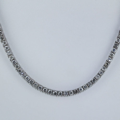 Collier Collier Or blanc Rivière de Diamants 58 Facettes