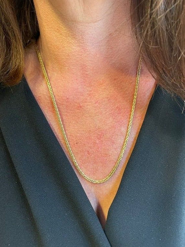 Collier CHAINE MAILLE PALMIER CARRÉ 58 Facettes 053601