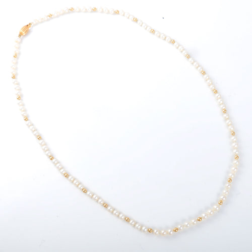 Collier Collier perles et boules or jaune 58 Facettes 2522