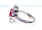 Bague 51 Bague marguerite Or blanc Rubis et Diamants 58 Facettes AB218