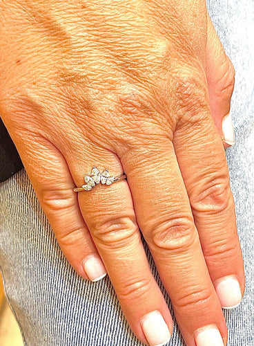 Bague 54 Bague diamants navettes 58 Facettes