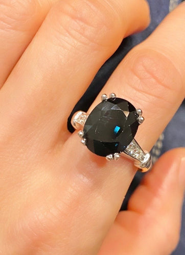 Bague 55 Bague 2 Ors Saphir Diamants 58 Facettes