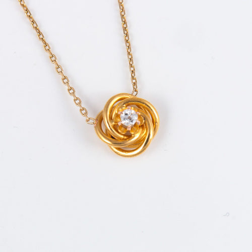 Collier collier diamant or jaune 58 Facettes