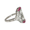 Bague 56 Bague Art-Déco Platine Rubis Diamants 58 Facettes 1-1497/2