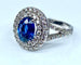 Bague 52 Bague Saphir entourage diamants 58 Facettes AB251