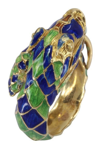 Bague BAGUE SERPENT ÉMAILLÉE 58 Facettes 068601