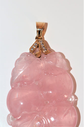 Pendentif Pendentif Quartz Rose & Or jaune 58 Facettes 537