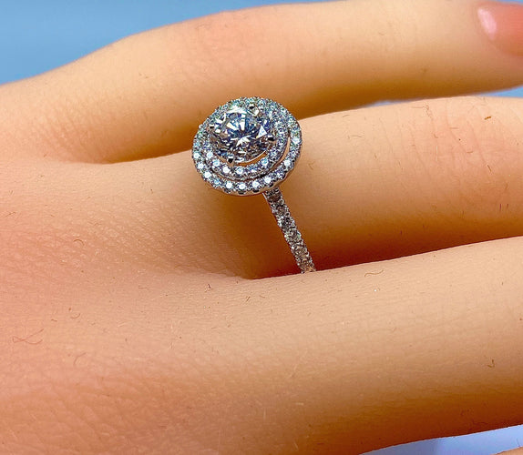 Bague 52 Bague diamants couleur G 58 Facettes AB254