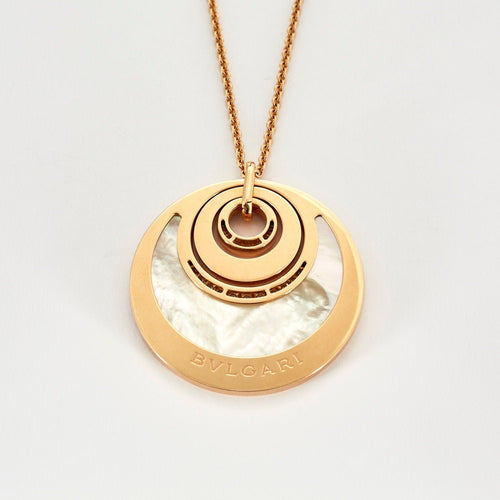 Collier BULGARI – Sautoir Intarsio Nacre Diamants 58 Facettes