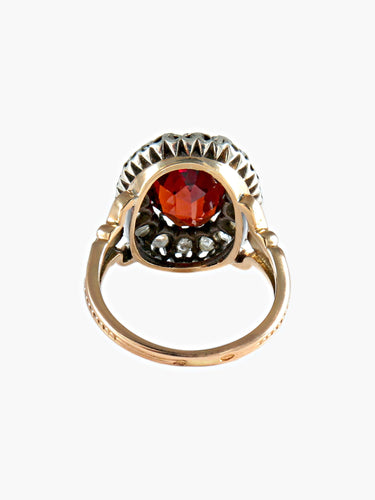 Bague Bague Pompadour Grenat Diamants 58 Facettes