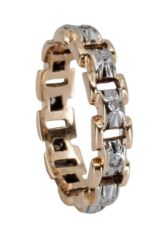 Bague ALLIANCE ANCIENNE DIAMANTS 58 Facettes 059821