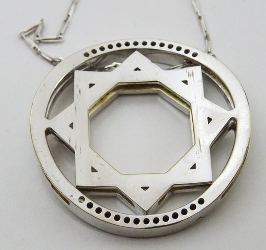 Pendentif Pendentif Vintage Arabesque Or Blanc et Diamants 58 Facettes