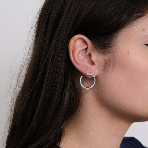 Boucles d'oreilles Boucles d'oreilles en Or blanc & diamants 58 Facettes