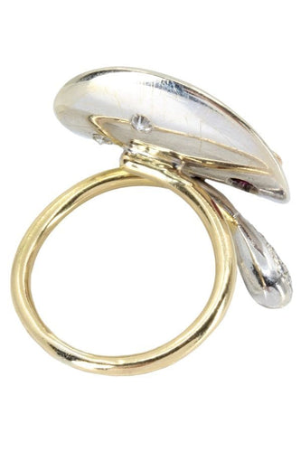 Bague BAGUE DE CRÉATEUR RUBIS ET DIAMANTS 58 Facettes 048131