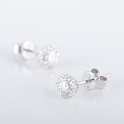 Boucles d'oreilles Paire de puces d'oreilles Diamants 58 Facettes
