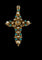 Pendentif Croix Napoléon III Turquoises Perles fines 58 Facettes 1157412