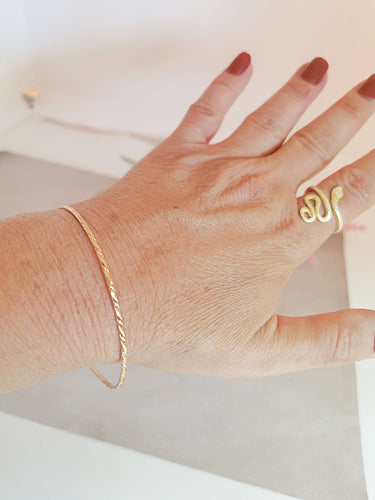 Bracelet Bracelet Jonc ciselé 5,27 gr Or Rose 58 Facettes AA 1494