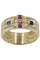Bague Bague jonc, saphir, rubis 58 Facettes 063461