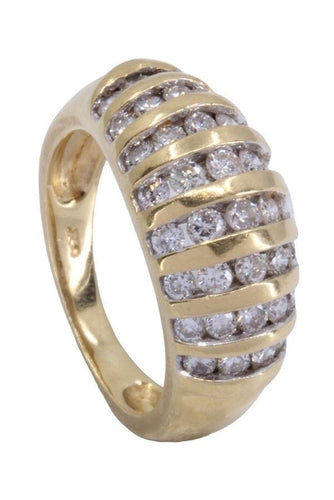 Bague 51 BAGUE JONC DIAMANTS 58 Facettes 070271