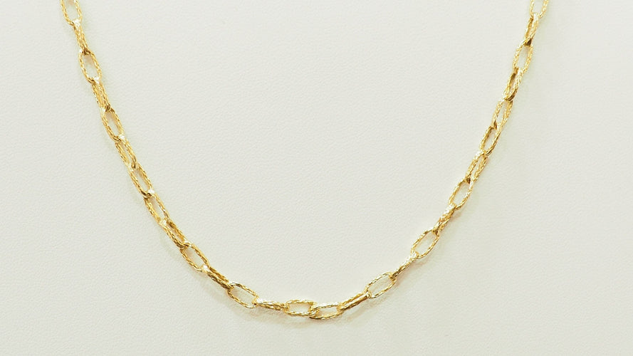 Collier 74cm Sautoir maille rectangle texturée en or jaune 58 Facettes 32461