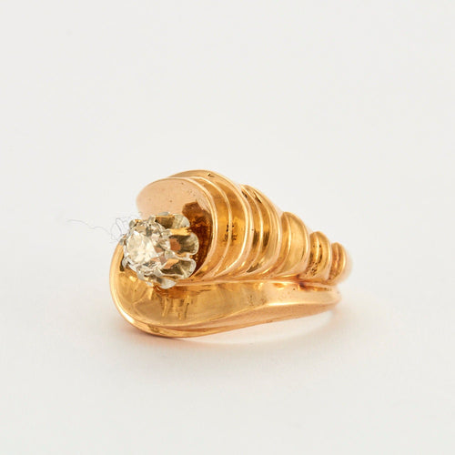 Bague 53 Bague tourbillon diamant or jaune 58 Facettes