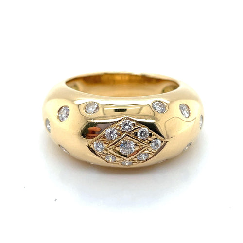 Bague Bague Jonc Diamants Or Jaune 58 Facettes