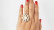 Bague 54 Bague Fleur diamants & perle de culture 58 Facettes 32274